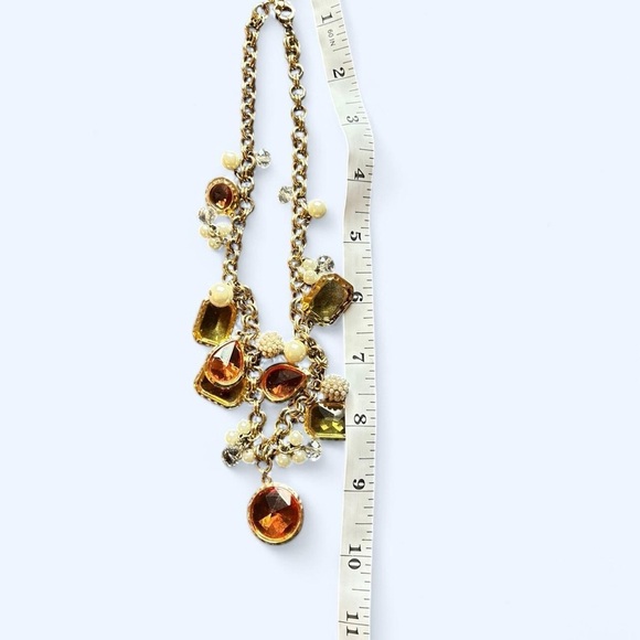 Elegant White House Black Market Gold and Orange Necklace - Picture 3 of 5